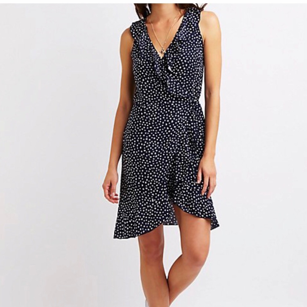 NWT Charlotte Russe a line wrap dress with ruffles